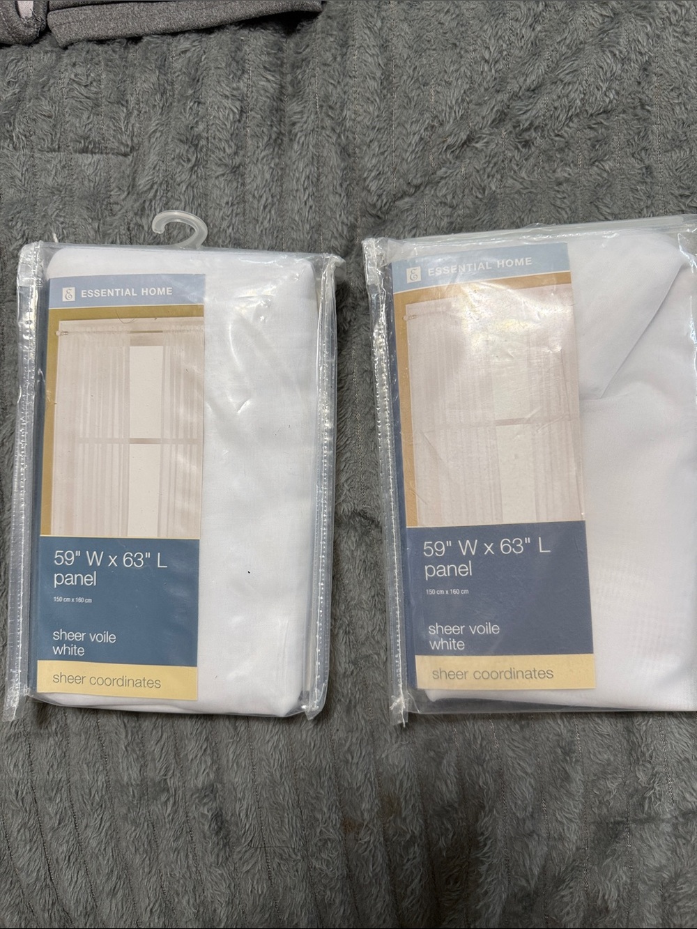 Home Essentials White Sheer Voile Window Panels - Pack of 2